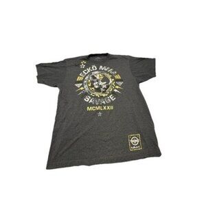 Men’s Ecko Unltd MMA New York City Grey and Yellow T-shirt Size XL Vntge